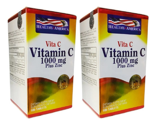 2 Vitamina C 1000mg Zinc 100tab - Unidad a $505