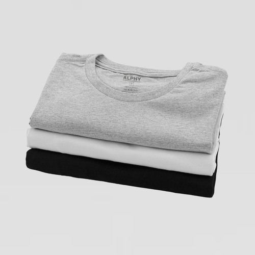 Kit 3 Camisetas Masculina Lisa Básica 100% Algodão