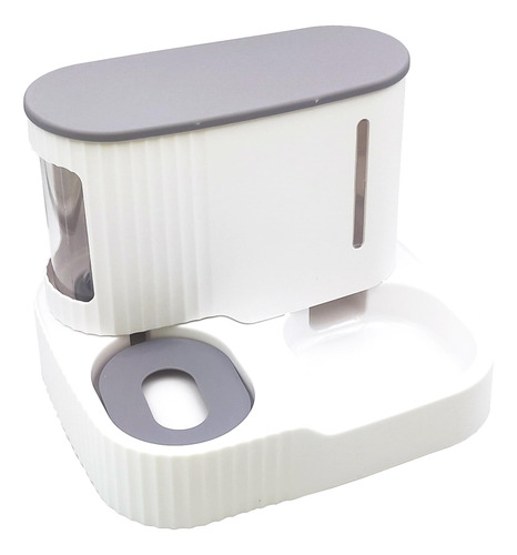 Comedero Automático Para Gatos Kit Temporizador Gravedad Mod Gris