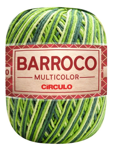 Barbante Barroco Multicolor 6 Fios 200g Linha Crochê Círculo Cor Gramado