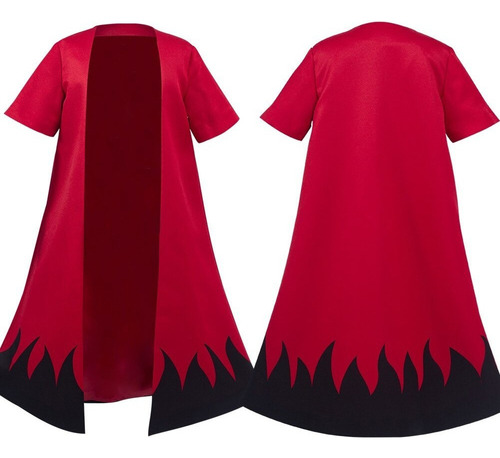 1 Naruto Uzumaki Capa Cárdigan Traje De Cosplay Niño Rojo