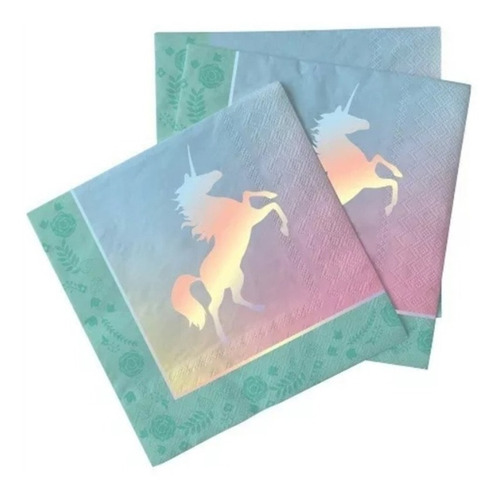 Servilletas De Papel Unicornio X 12 Unidades Cotillon