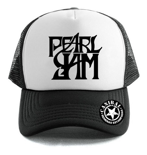 Gorras Trucker Pearl Jam Logo Remeras Estampadas Canibal