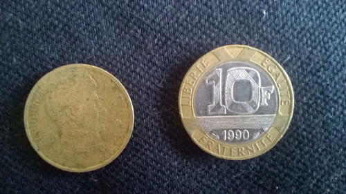 Moneda Francia 10 Francos 1990 Bimetalica Ca04