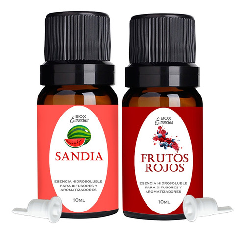 2 Esencias Hidro Aromaterapia, Ambientes Sandía Frutos Rojos