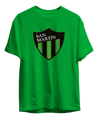Remera San Martin De San Juan Logo En El Pecho Color Verde