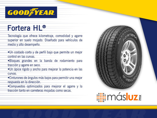 Set 4 Llantas 245/70r17 108t Goodyear Fortera Hl