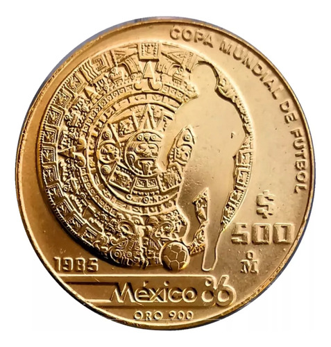 Moneda Oro De Ley Conmemorativa Del Mundial México 1986