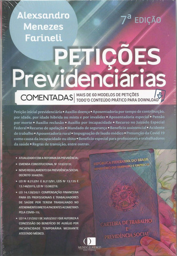 Livro Petições Previdenciárias Comentadas 7ª Edição, De Alexsandro Menezes Farineli. Editora Mundo Juridico Em Português
