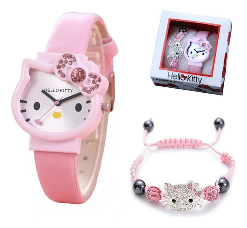 Reloj Con Pulsera De Hello Kitty Accesorios Para Mujeres