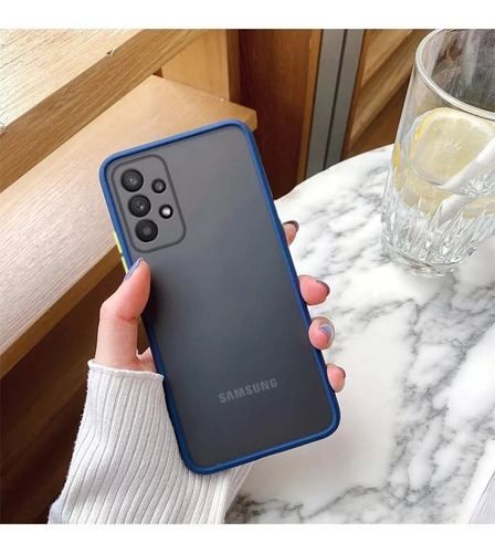 Funda Rígida Ahumada Con Silicona Color Para Samsung A32 5 G