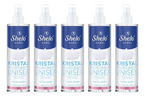 5 Pack Kristal Desodorante Unisex Shelo