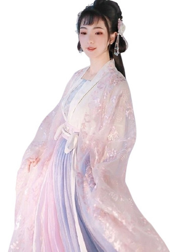 Vestido Hanfu De Flores Tradicional Para Mujer, Chino Antigu