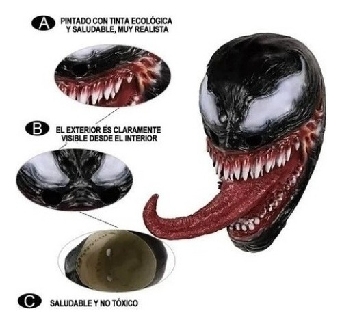 2024 Máscara De Látex For Cosplay Venom Fantasy Fantasy