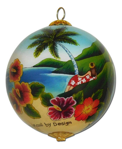 Maui By Design - Figura Decorativa Hawaiana (cristal Pintado