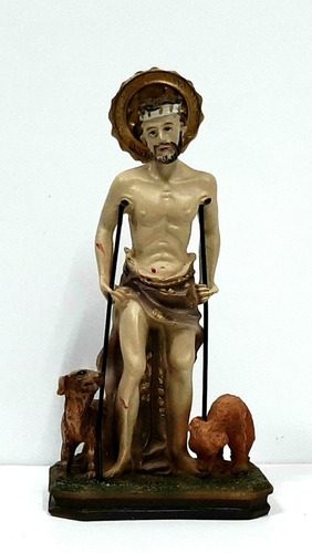 Estatua De San Lázaro  - 11 Cm - Resina Poliéster 