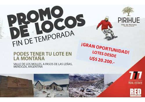 Promo De Locos A 15 Km. De Las Leñas (pirihue) V. De Montaña