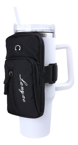 Nelbons - Bolsa Para Botella De Agua Para Correr, Gimnasio, Ejercicio, Accesorios Para Pulsera, Bolsa Deportiva Para Mujeres Y Hombres, Color Negro