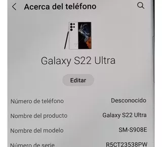 Samsung Galaxy S22 Ultra 5g (snapdragon) 256 Gb Blanco 12 Gb