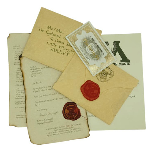 Kit De Cartas De Aceptación Para Aspirantes A Magos