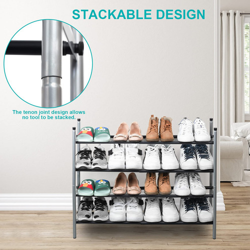 Zapatero Extensible De 2 Niveles, Organizador De Zapato...