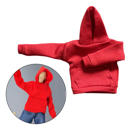 Sudadera Con Capucha De Tela En Miniatura A Escala 1/12 Para