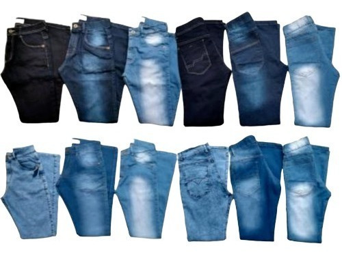Imagem 9 de 10 de Kit 4 Calça Jeans Masculina Skinny Direto Da Fábrica