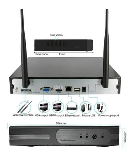 Imagen 3 de 6 de Kit Camaras Nvr 8 Ch Exterior Inalambricas Wifi