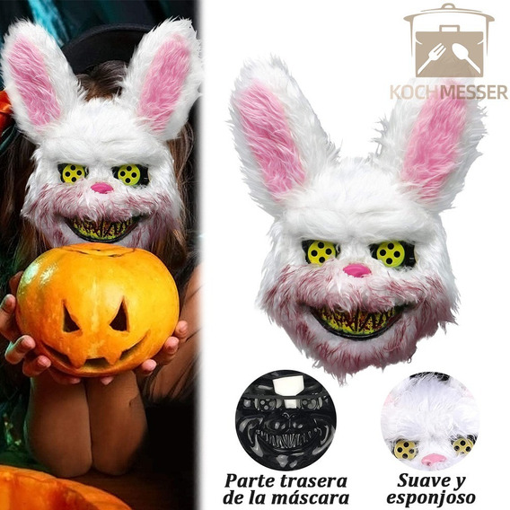 Máscara De Peluche De Conejo Resplandeciente De Halloween 47 Máscara De Peluche De Conejo Resplandeciente De Halloween 47