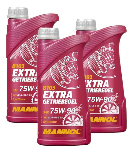 Mannol 75w90 Gl4/ Gl5 Ls Para Diferenciales Lsd 3 Lts Alemán