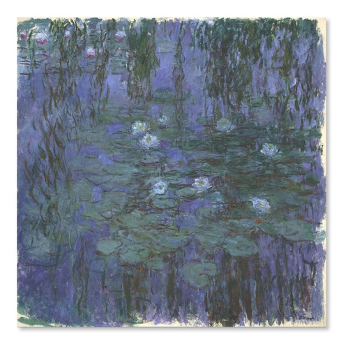 Cuadro Decorativo Claude Monet Ninfeas Azules Canvas Regalo