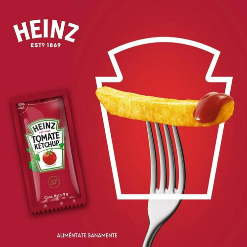 Salsa Catsup Heinz Ketchup Caja 200 Sobres De 9gr C/u