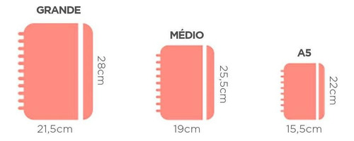 Caderno Inteligente Rosa Pastel 80 folhas lisa e pautada unidade x 1 27.5cm x 24cm