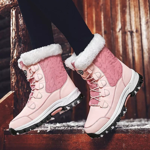 Nuevas Botas De Nieve De Invierno Impermeables Y Cálidas Par