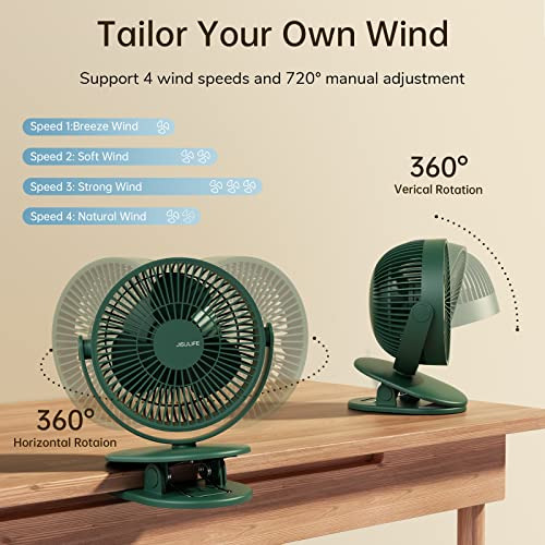 Ventilador Mini Recargable 3 En 1 Clip Y Escritorio