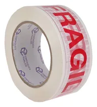 Comprar Cinta adhesiva de embalaje Empaque Parler 2026 color rojo\u002Fblanco diseño frágil 135m x 4.8cm - 6 unidades