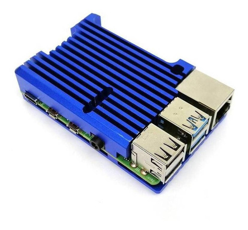 Carcasa Azul Para Raspberry Pi 4b