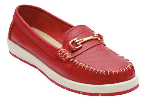 Zapatos Confort Para Dama Estilo 0921 Color Rojo 