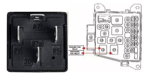 Relé Relay Del Electroventilador Motor Ford Laser Negro