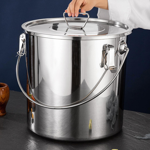 Olla De Acero Inoxidable 201 Con Tapa Para Cocinar 6l