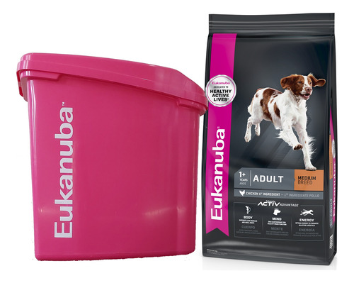 Eukanuba Adulto Mediana 15 Kg + Tacho Contenedor / Mr Dog