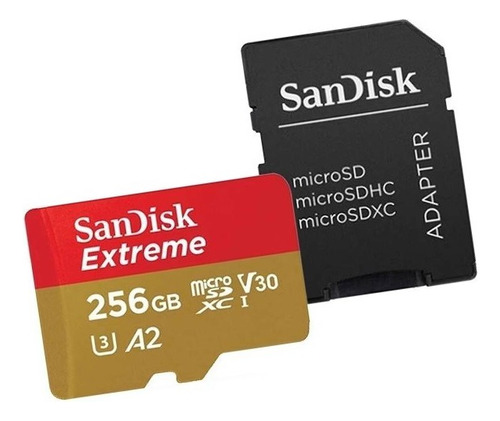 Extreme Sandisk Tarjeta 256gb Microsdxc 4k A2 Profesional