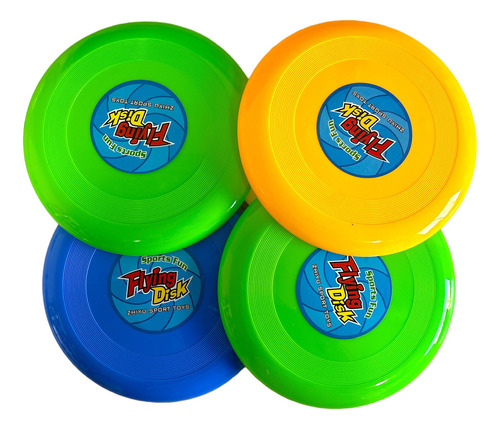 Pack 4 Discos Volador Frisbee Juegos Verano