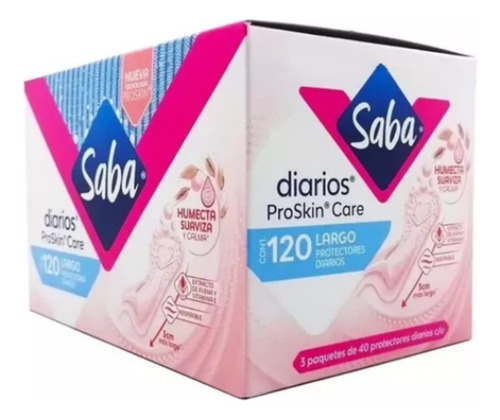 Pantiprotectores Saba Diarios Largos 40 Unidades