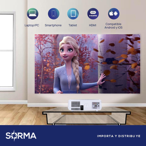 Imagen 6 de 9 de Proyector Starvision Hd 1080 Led 3500 Lumens Hdmi Usb