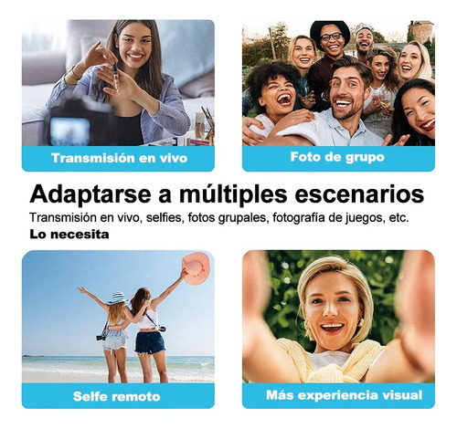 Palo Para Selfie CuadriPod Con Bluetooth Y Lámpar