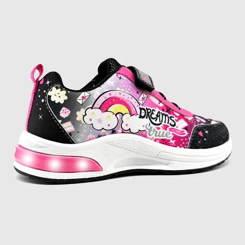 Zapatillas Footy Ni a Arcoiris Con Luz Luces Led Nena Abrojo 31.990