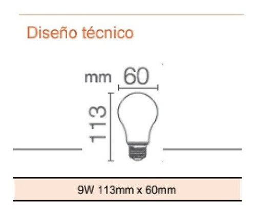Imagen 4 de 7 de Pack X 10 Lámpara Led Osram 9w Luz Calida E27