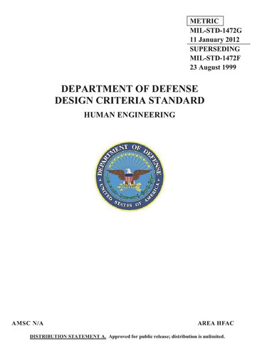 Libro: Mil-std-1472g Department Of Defense Criteria Standard
