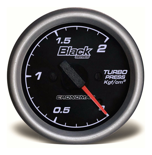 Manômetro Turbo 60mm Mecânico 2kg Black Series Cronomac